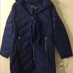 Michael Kors Packable Hooded Zip Down Jacket XL